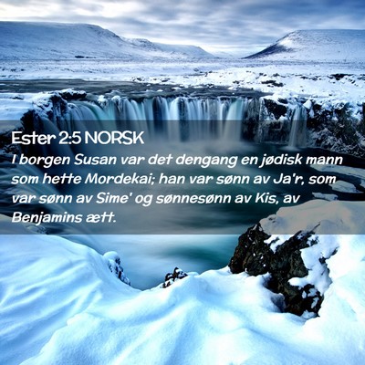 Picture 02 - Ester 2:5 NORSK - I borgen Susan var det dengang en jødisk mann - Bible Verse Picture
