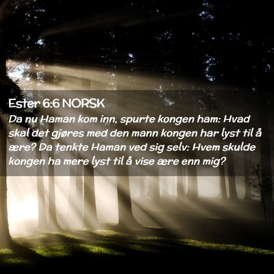 Picture 02 - Ester 6:6 NORSK - Da nu Haman kom inn, spurte kongen ham: Hvad skal - Bible Verse Picture