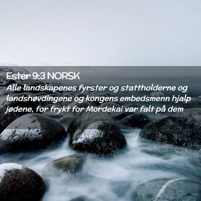 Picture 02 - Ester 9:3 NORSK - Alle landskapenes fyrster og stattholderne og - Bible Verse Picture