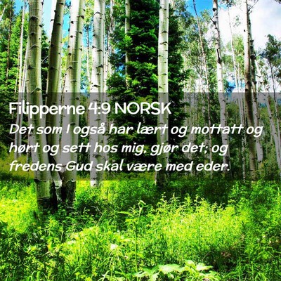 Picture 02 - Filipperne 4:9 NORSK - Det som I også har lært og mottatt og hørt og - Bible Verse Picture