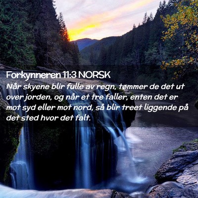 Picture 02 - Forkynneren 11:3 NORSK - Når skyene blir fulle av regn, tømmer de det ut - Bible Verse Picture