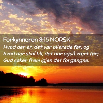 Picture 02 - Forkynneren 3:15 NORSK - Hvad der er, det var allerede før, og hvad der - Bible Verse Picture