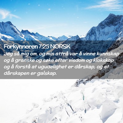 Picture 02 - Forkynneren 7:25 NORSK - Jeg så mig om, og min attrå var å vinne - Bible Verse Picture