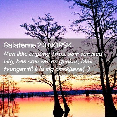 Picture 02 - Galaterne 2:3 NORSK - Men ikke engang Titus, som var med mig, han som - Bible Verse Picture
