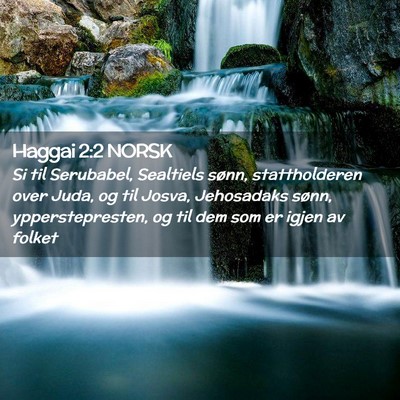 Picture 02 - Haggai 2:2 NORSK - Si til Serubabel, Sealtiels sønn, stattholderen - Bible Verse Picture