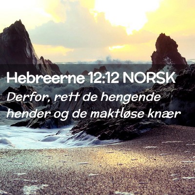 Picture 02 - Hebreerne 12:12 NORSK - Derfor, rett de hengende hender og de maktløse - Bible Verse Picture