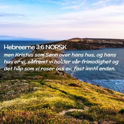 Picture 02 - Hebreerne 3:6 NORSK - men Kristus som Sønn over hans hus, og hans hus - Bible Verse Picture