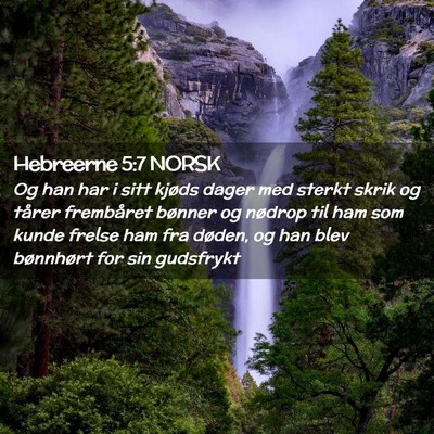 Picture 02 - Hebreerne 5:7 NORSK - Og han har i sitt kjøds dager med sterkt skrik - Bible Verse Picture