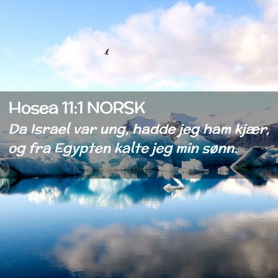 Picture 02 - Hosea 11:1 NORSK - Da Israel var ung, hadde jeg ham kjær, og fra - Bible Verse Picture