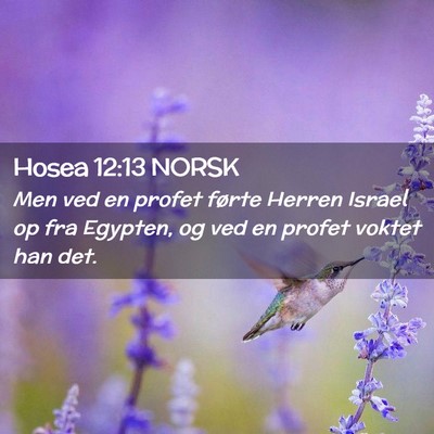 Picture 02 - Hosea 12:13 NORSK - Men ved en profet førte Herren Israel op fra - Bible Verse Picture