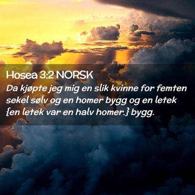 Picture 02 - Hosea 3:2 NORSK - Da kjøpte jeg mig en slik kvinne for femten - Bible Verse Picture