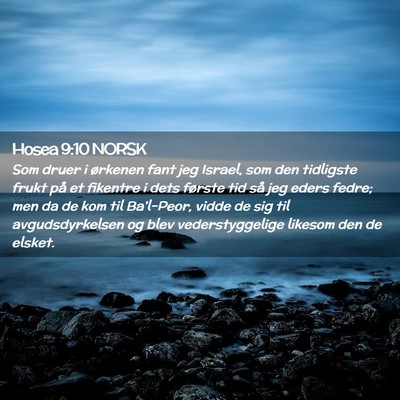 Picture 02 - Hosea 9:10 NORSK - Som druer i ørkenen fant jeg Israel, som den - Bible Verse Picture