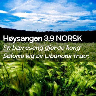 Picture 02 - Høysangen 3:9 NORSK - En bæreseng gjorde kong Salomo sig av Libanons - Bible Verse Picture