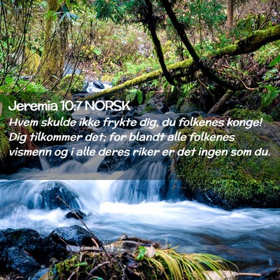 Picture 02 - Jeremia 10:7 NORSK - Hvem skulde ikke frykte dig, du folkenes konge! - Bible Verse Picture