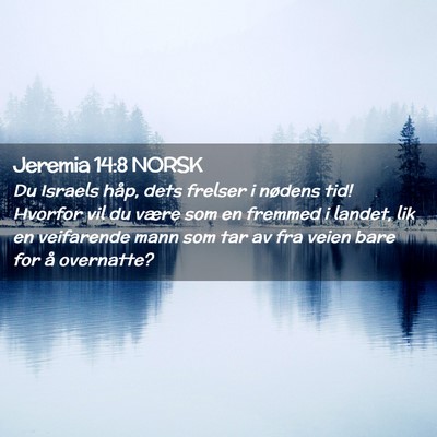 Picture 02 - Jeremia 14:8 NORSK - Du Israels håp, dets frelser i nødens tid! - Bible Verse Picture