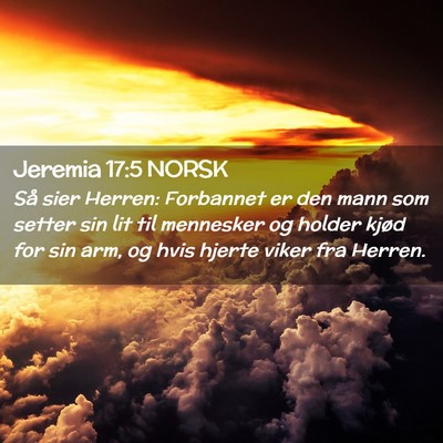 Picture 02 - Jeremia 17:5 NORSK - Så sier Herren: Forbannet er den mann som setter - Bible Verse Picture