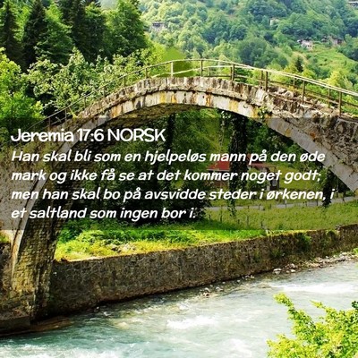 Picture 02 - Jeremia 17:6 NORSK - Han skal bli som en hjelpeløs mann på den øde - Bible Verse Picture