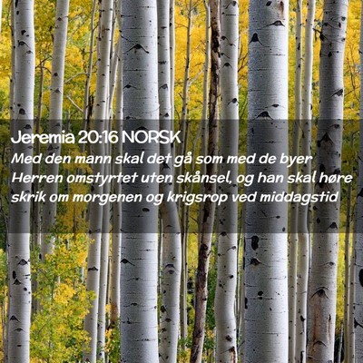Picture 02 - Jeremia 20:16 NORSK - Med den mann skal det gå som med de byer Herren - Bible Verse Picture