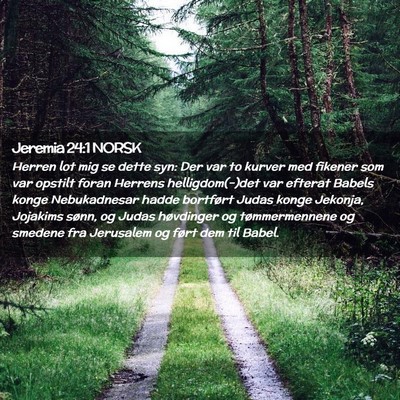 Picture 02 - Jeremia 24:1 NORSK - Herren lot mig se dette syn: Der var to kurver - Bible Verse Picture