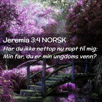 Picture 02 - Jeremia 3:4 NORSK - Har du ikke nettop nu ropt til mig: Min far, du - Bible Verse Picture