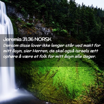 Picture 02 - Jeremia 31:36 NORSK - Dersom disse lover ikke lenger står ved makt for - Bible Verse Picture