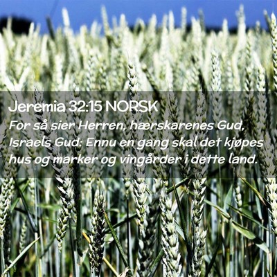 Picture 02 - Jeremia 32:15 NORSK - For så sier Herren, hærskarenes Gud, Israels - Bible Verse Picture