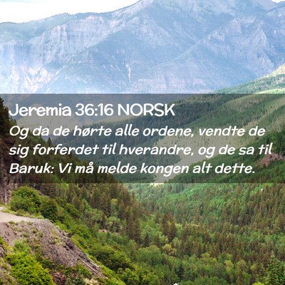 Picture 02 - Jeremia 36:16 NORSK - Og da de hørte alle ordene, vendte de sig - Bible Verse Picture