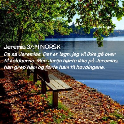 Picture 02 - Jeremia 37:14 NORSK - Da sa Jeremias: Det er løgn; jeg vil ikke gå - Bible Verse Picture
