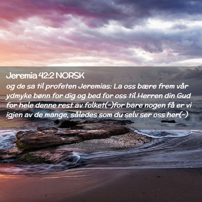 Picture 02 - Jeremia 42:2 NORSK - og de sa til profeten Jeremias: La oss bære frem - Bible Verse Picture