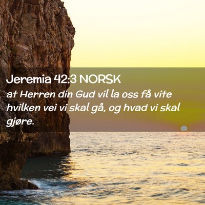 Picture 02 - Jeremia 42:3 NORSK - at Herren din Gud vil la oss få vite hvilken vei - Bible Verse Picture