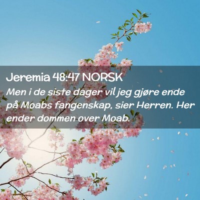 Picture 02 - Jeremia 48:47 NORSK - Men i de siste dager vil jeg gjøre ende på - Bible Verse Picture