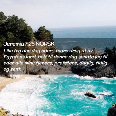 Picture 02 - Jeremia 7:25 NORSK - Like fra den dag eders fedre drog ut av Egyptens - Bible Verse Picture