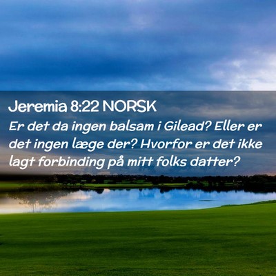 Picture 02 - Jeremia 8:22 NORSK - Er det da ingen balsam i Gilead? Eller er det - Bible Verse Picture