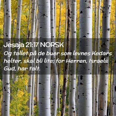 Picture 02 - Jesaja 21:17 NORSK - Og tallet på de buer som levnes Kedars helter, - Bible Verse Picture