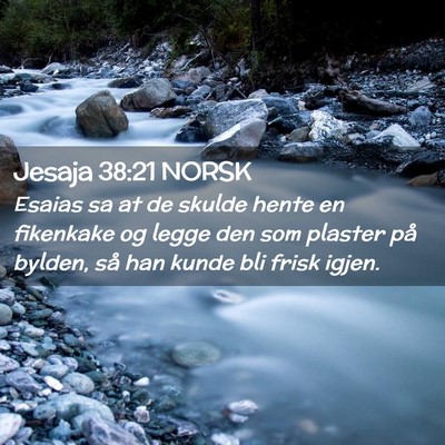 Picture 02 - Jesaja 38:21 NORSK - Esaias sa at de skulde hente en fikenkake og - Bible Verse Picture