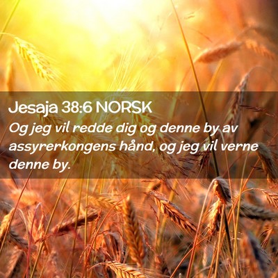 Picture 02 - Jesaja 38:6 NORSK - Og jeg vil redde dig og denne by av - Bible Verse Picture