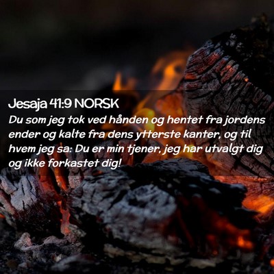 Picture 02 - Jesaja 41:9 NORSK - Du som jeg tok ved hånden og hentet fra jordens - Bible Verse Picture