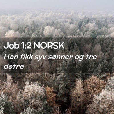 Picture 02 - Job 1:2 NORSK - Han fikk syv sønner og tre - Bible Verse Picture