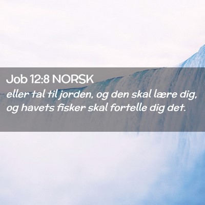 Picture 02 - Job 12:8 NORSK - eller tal til jorden, og den skal lære dig, og - Bible Verse Picture