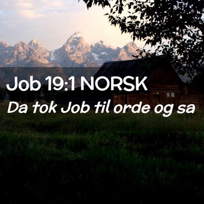 Picture 02 - Job 19:1 NORSK - Da tok Job til orde og - Bible Verse Picture