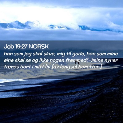 Picture 02 - Job 19:27 NORSK - han som jeg skal skue, mig til gode, han som mine - Bible Verse Picture