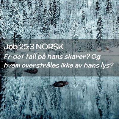 Picture 02 - Job 25:3 NORSK - Er det tall på hans skarer? Og hvem overstråles - Bible Verse Picture