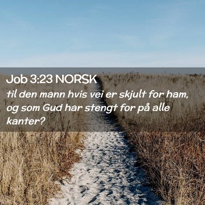 Picture 02 - Job 3:23 NORSK - til den mann hvis vei er skjult for ham, og som - Bible Verse Picture