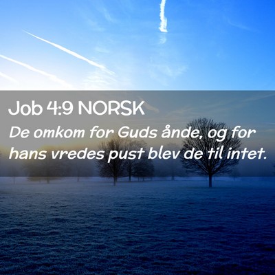 Picture 02 - Job 4:9 NORSK - De omkom for Guds ånde, og for hans vredes pust - Bible Verse Picture