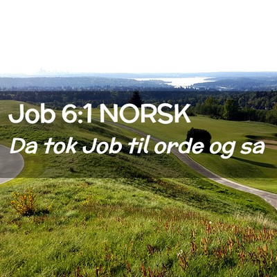Picture 02 - Job 6:1 NORSK - Da tok Job til orde og - Bible Verse Picture