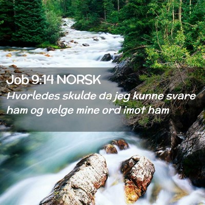 Picture 02 - Job 9:14 NORSK - Hvorledes skulde da jeg kunne svare ham og velge - Bible Verse Picture