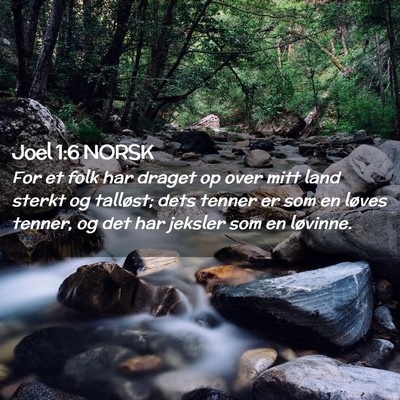 Picture 02 - Joel 1:6 NORSK - For et folk har draget op over mitt land sterkt - Bible Verse Picture
