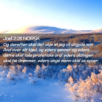 Picture 02 - Joel 2:28 NORSK - Og derefter skal det skje at jeg vil utgyde min - Bible Verse Picture