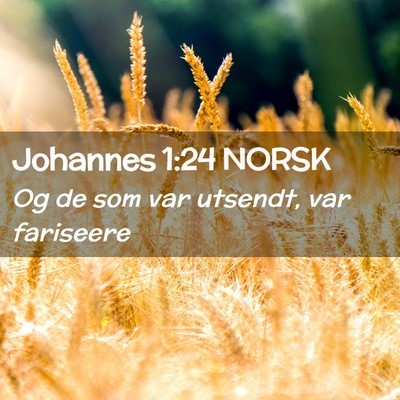 Picture 02 - Johannes 1:24 NORSK - Og de som var utsendt, var - Bible Verse Picture
