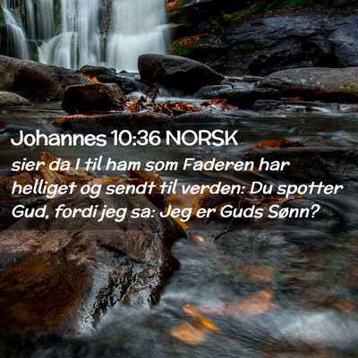 Picture 02 - Johannes 10:36 NORSK - sier da I til ham som Faderen har helliget og - Bible Verse Picture